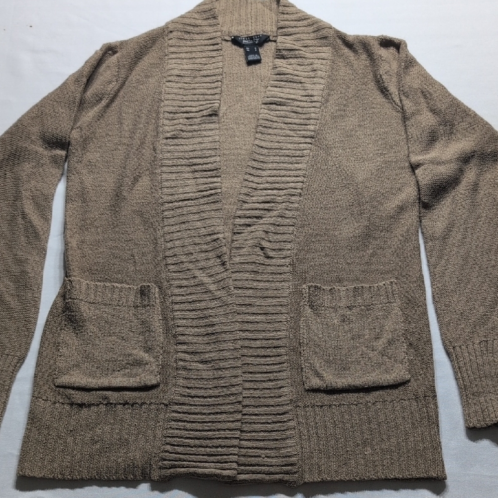 Street Wear Society Tan Sweater Cardigan Size Small